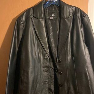 Ladies Black Leather Jacket